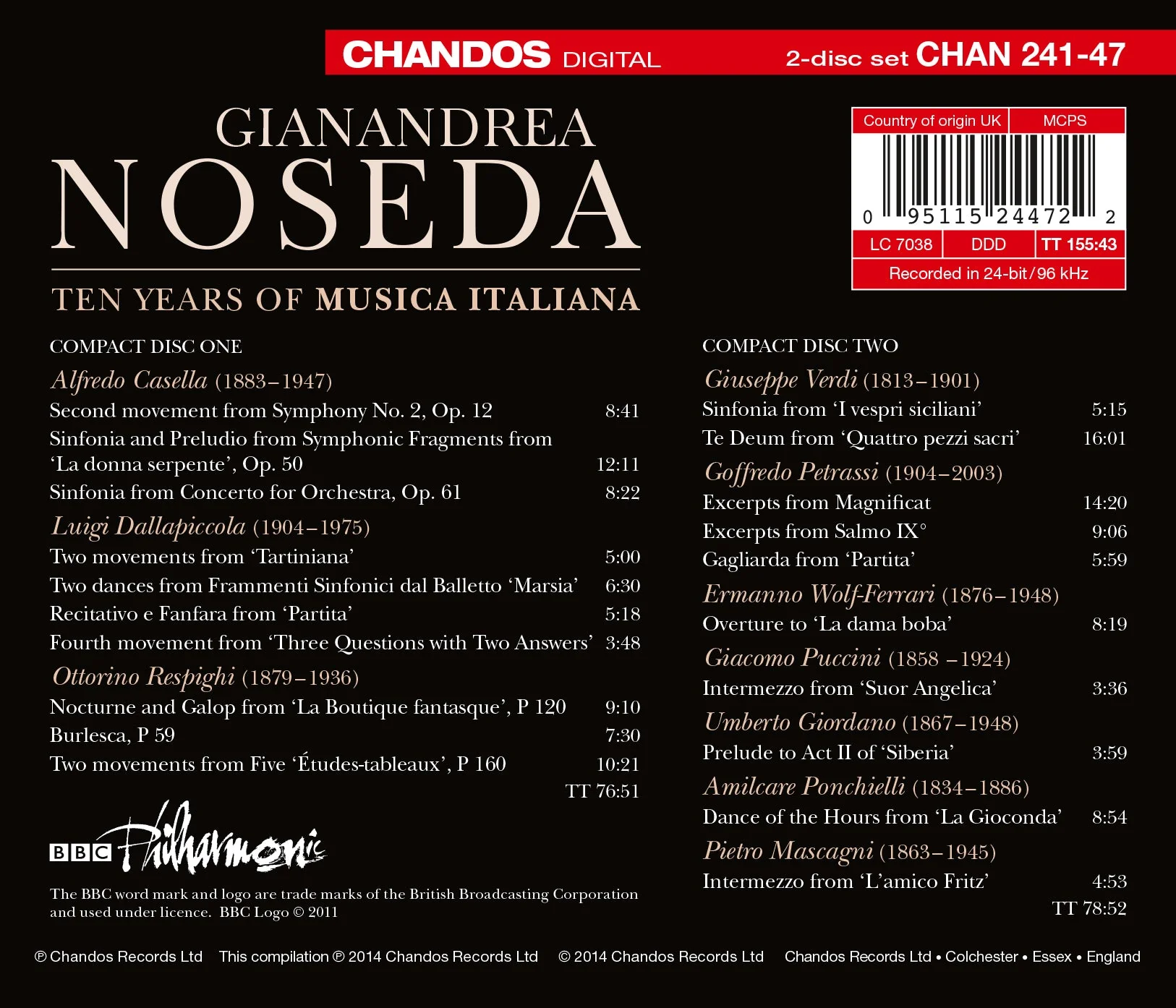 Ten Years of Musica Italiana / Noseda - Image 2