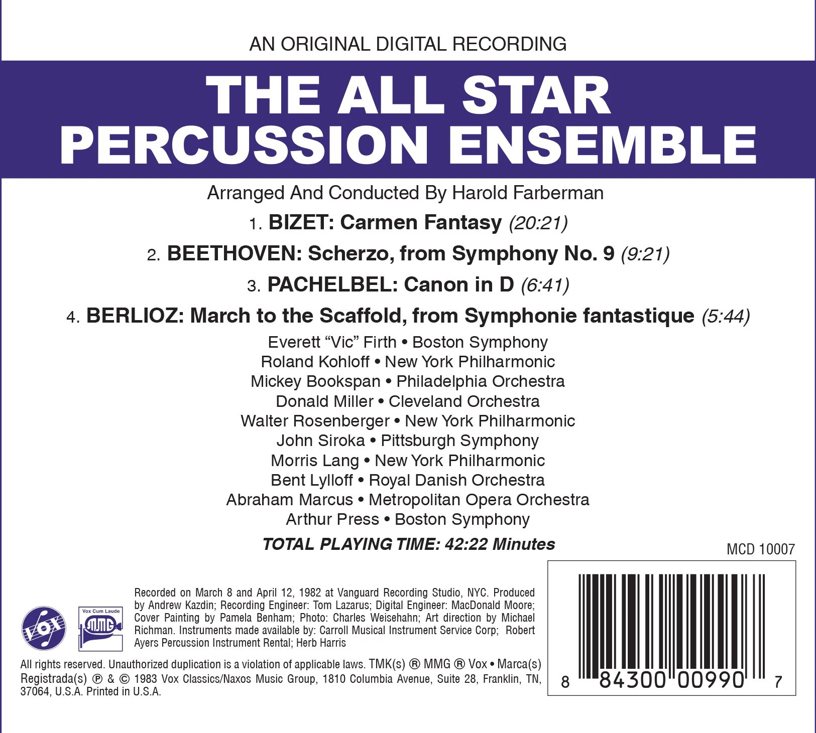 The All-Star Percussion Ensemble / Farberman - Image 2