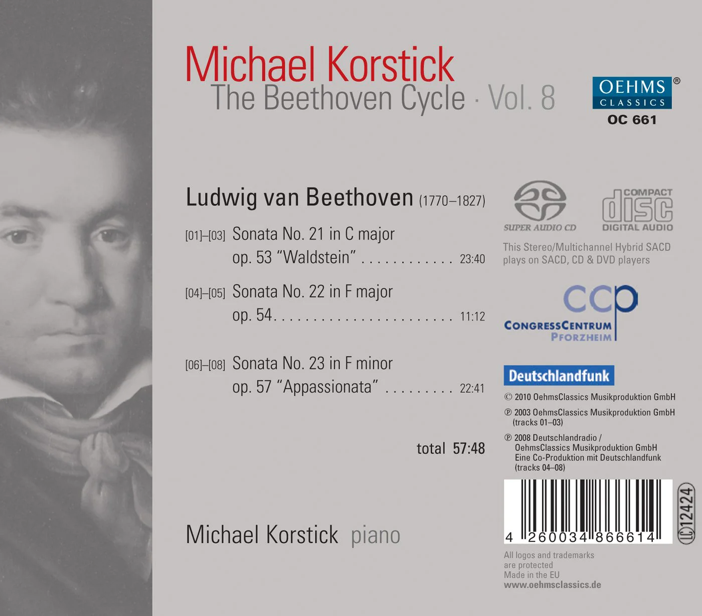 The Beethoven Cycle, Vol. 8 - Piano Sonatas Opp. 53, 54, 57 - Image 2