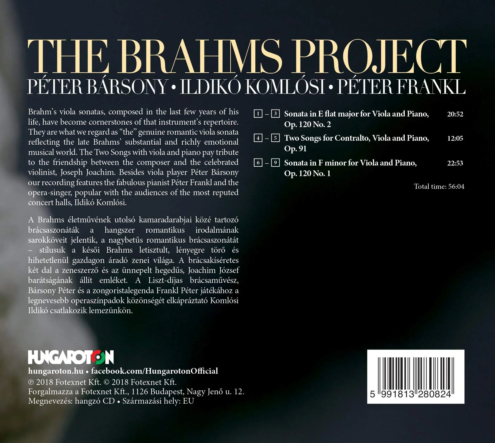 The Brahms Project: Viola Sonatas & Songs - Image 2
