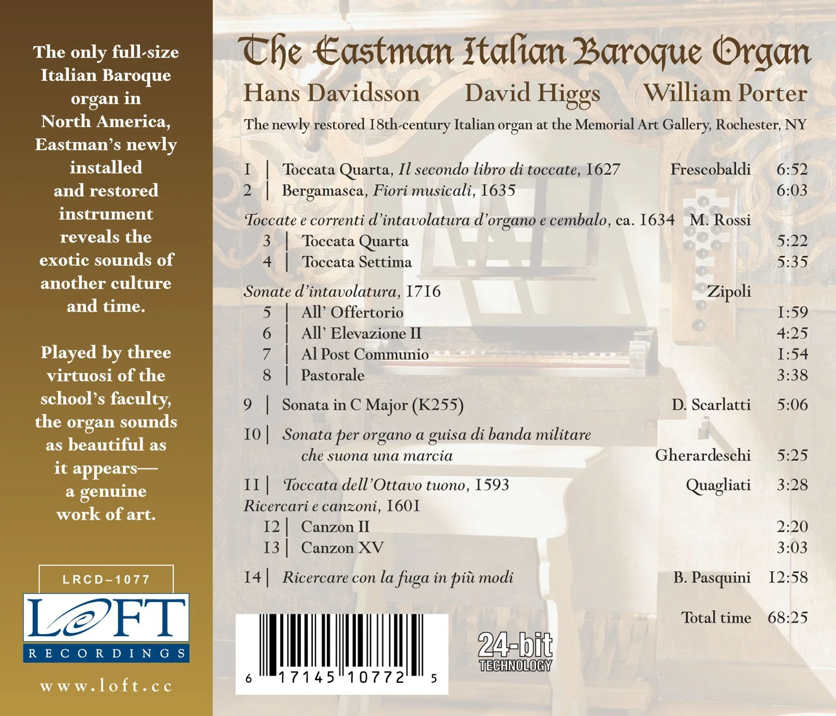 The Eastman Italian Baroque Organ / Davidsson, Higgs, Porter - Image 2
