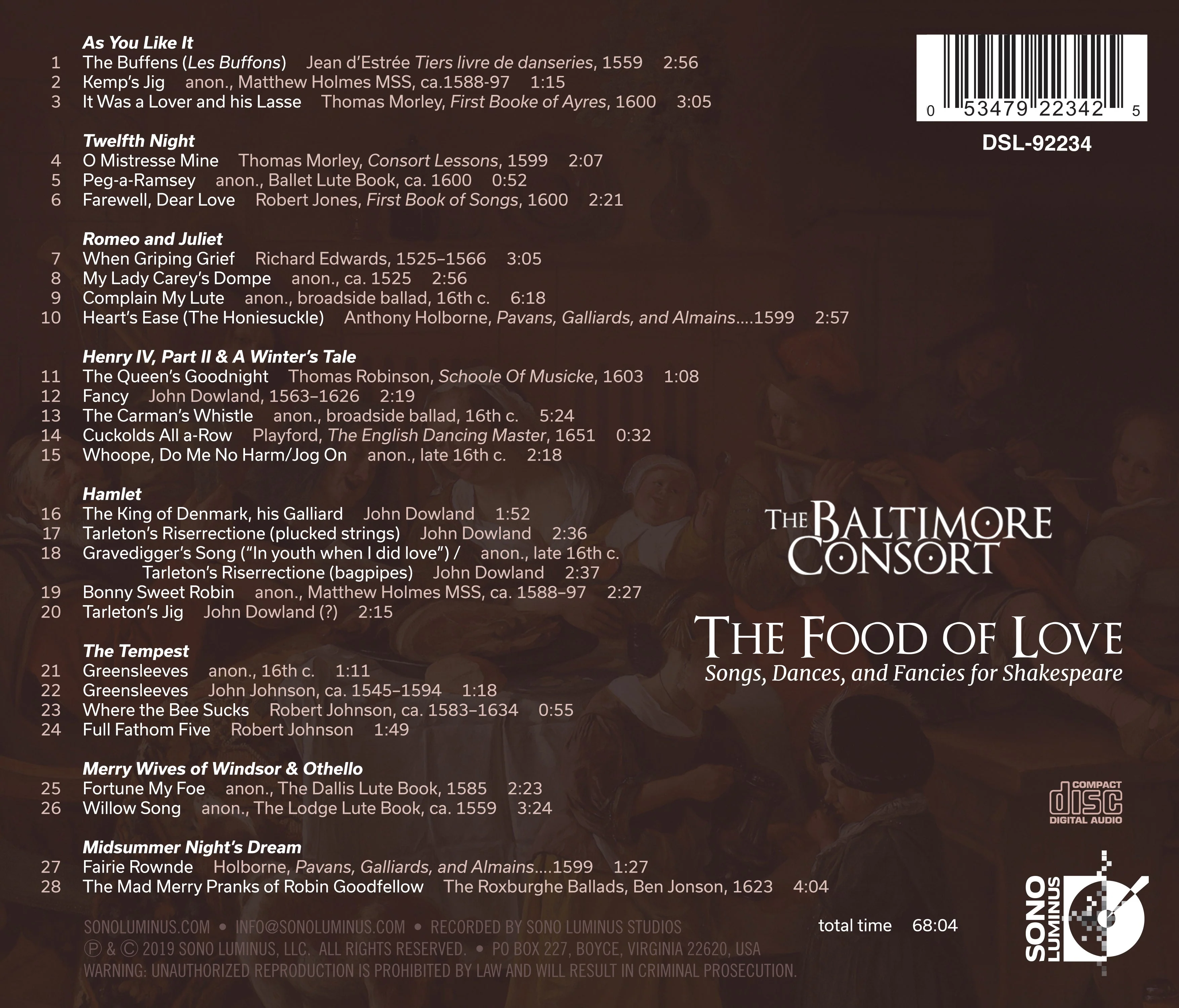 The Food of Love / Baltimore Consort - Image 2