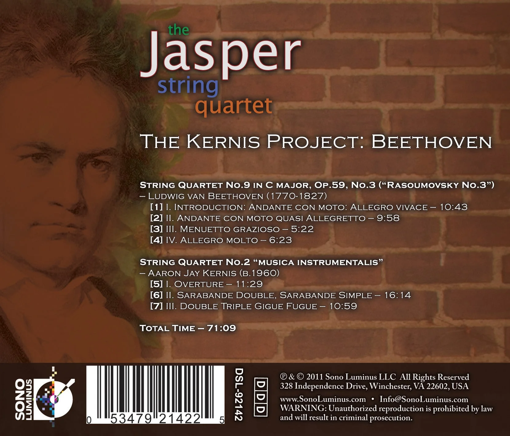 The Kernis Project: Beethoven / Jasper String Quartet - Image 2