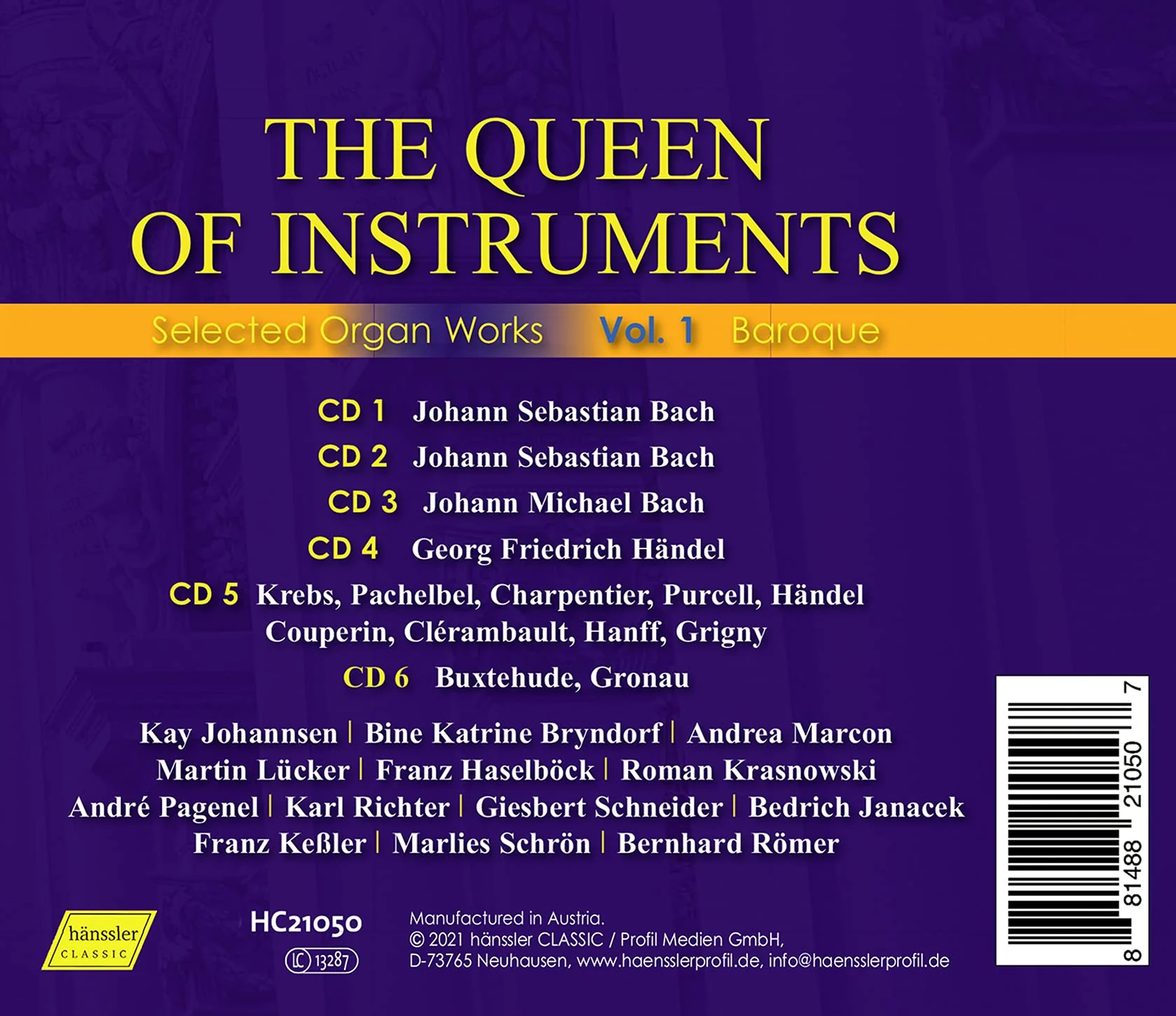 The Queen of Instruments, Vol. 1 - Selected Baroque Organ Works - Image 2