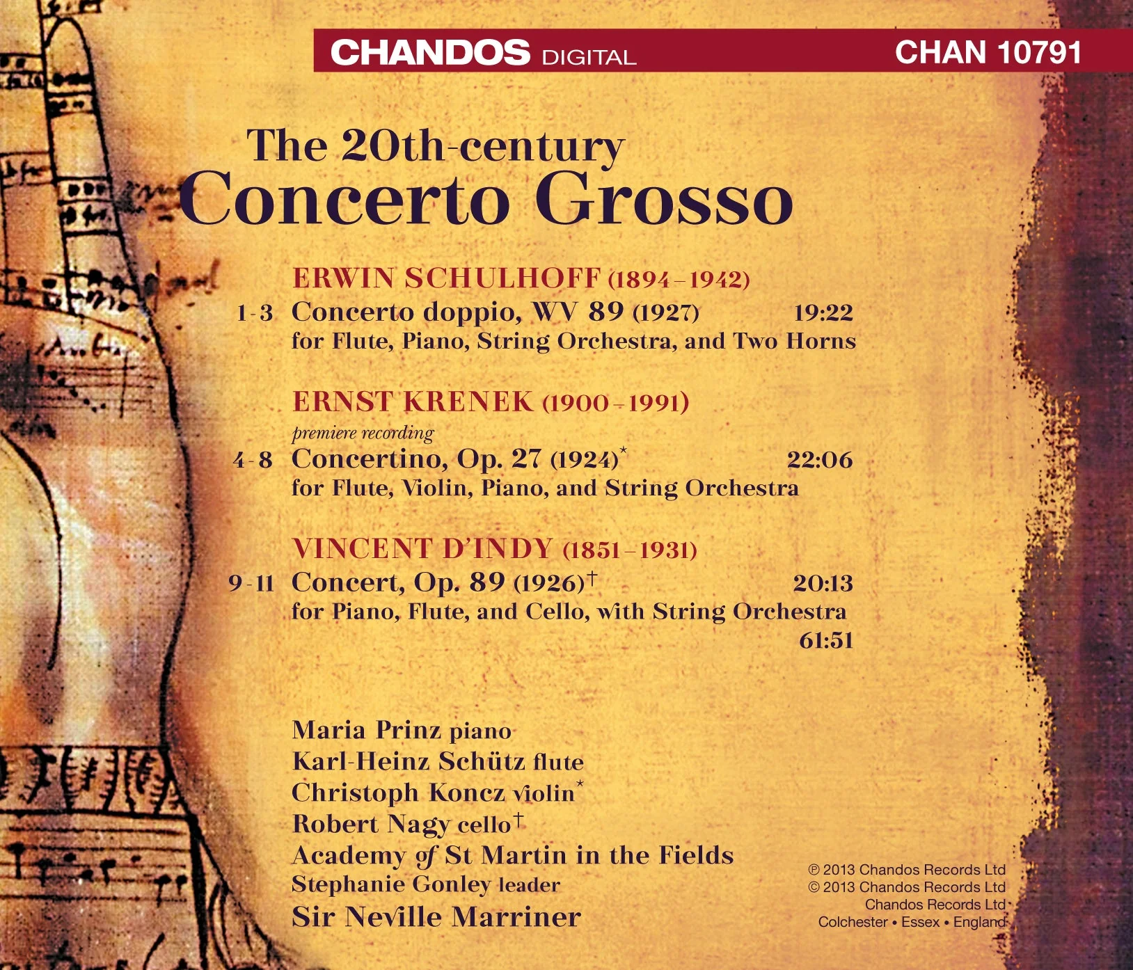 The Twentieth-century Concerto Grosso / Marriner, Academy of St. Martin in the Fields - Image 2