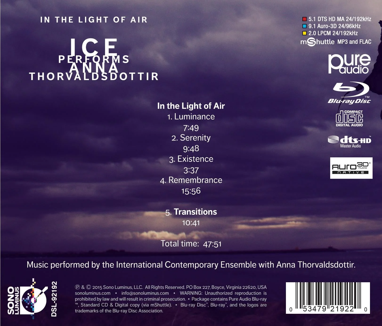 Thorvaldsdottir: In the Light of Air / International Contemporary Ensemble - Image 2