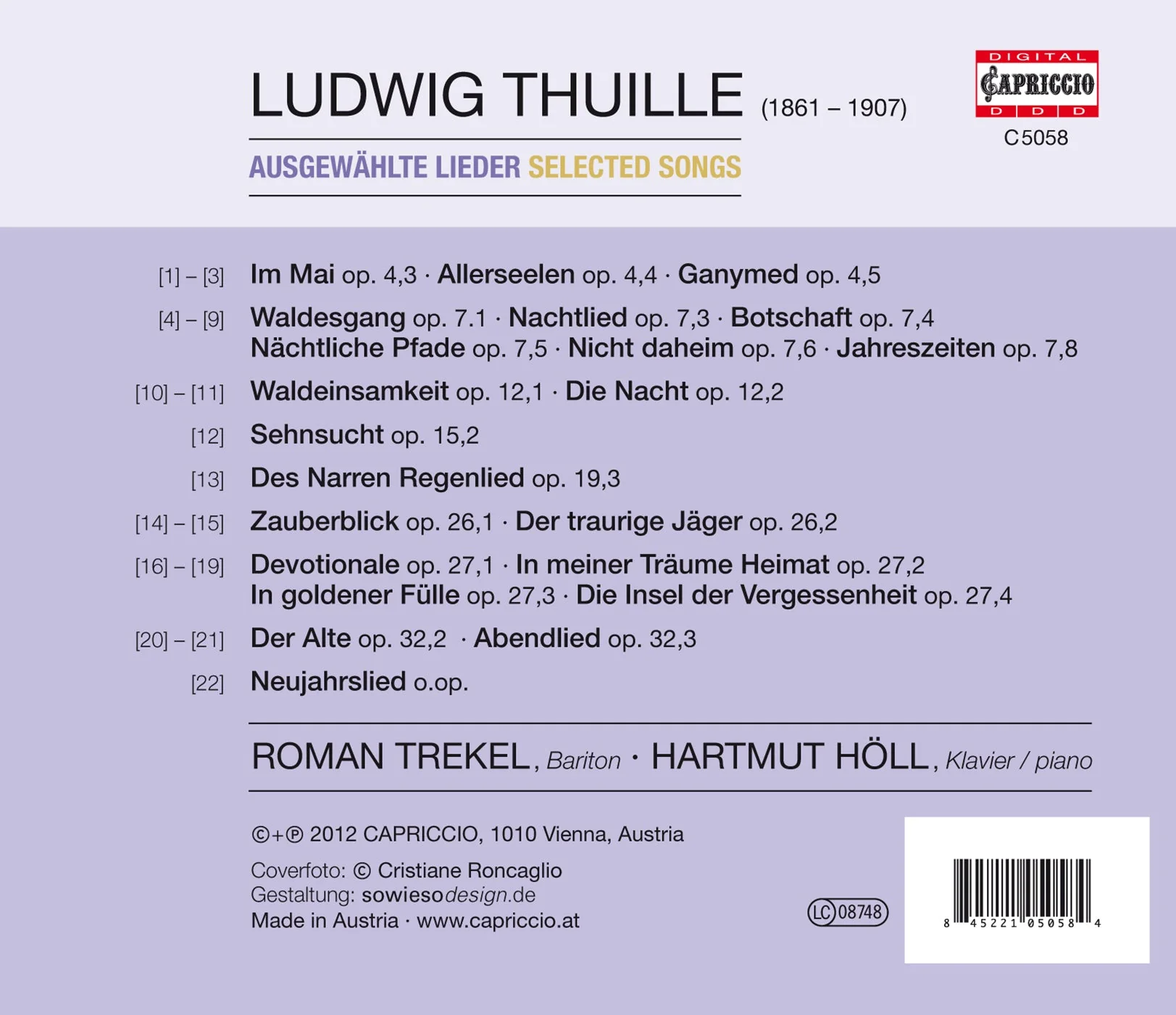 Thuille: Selected Songs / Trekel, Höll - Image 2