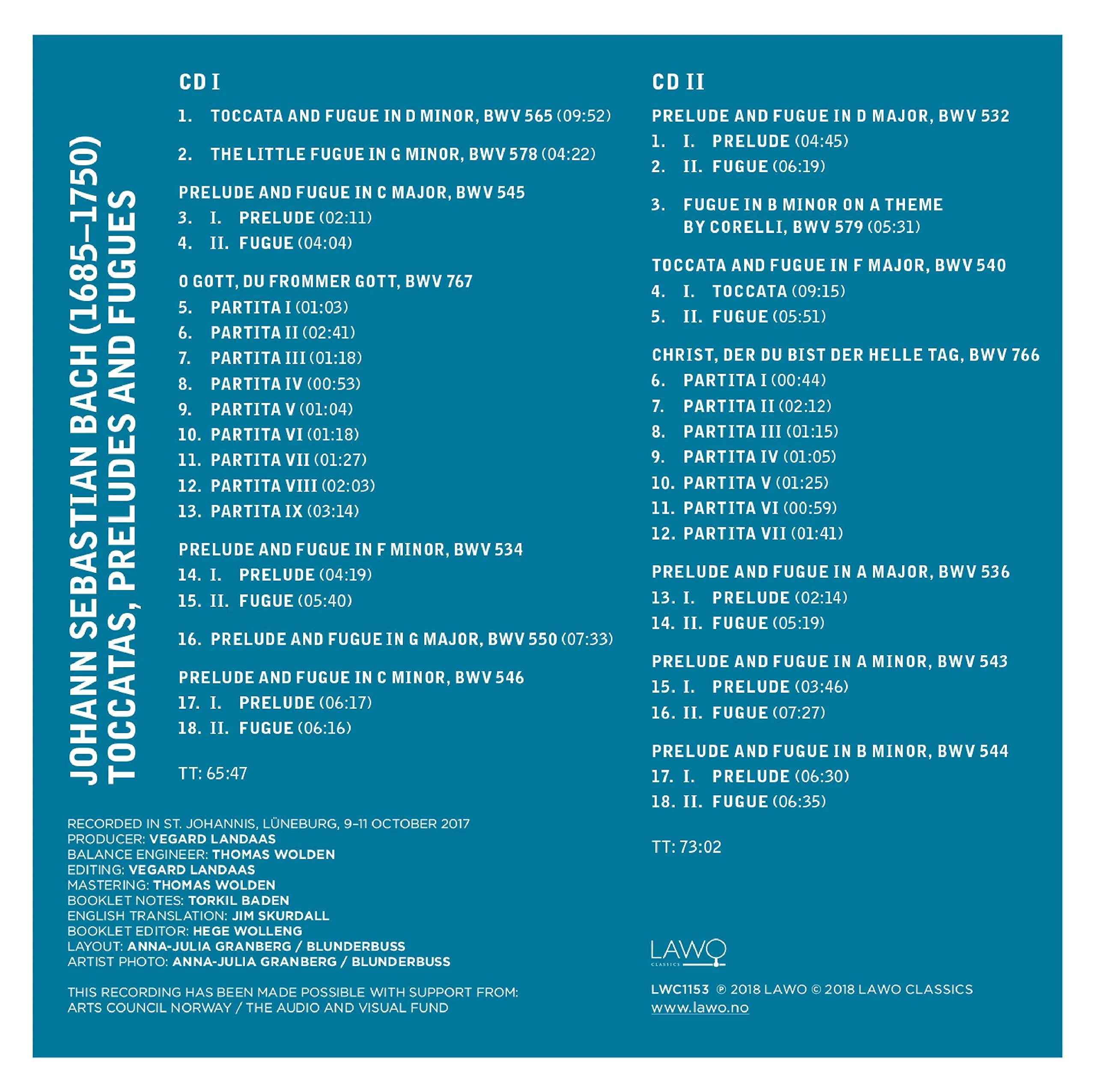 Bach: Toccatas, Preludes & Fugues / Nordstoga - Image 2