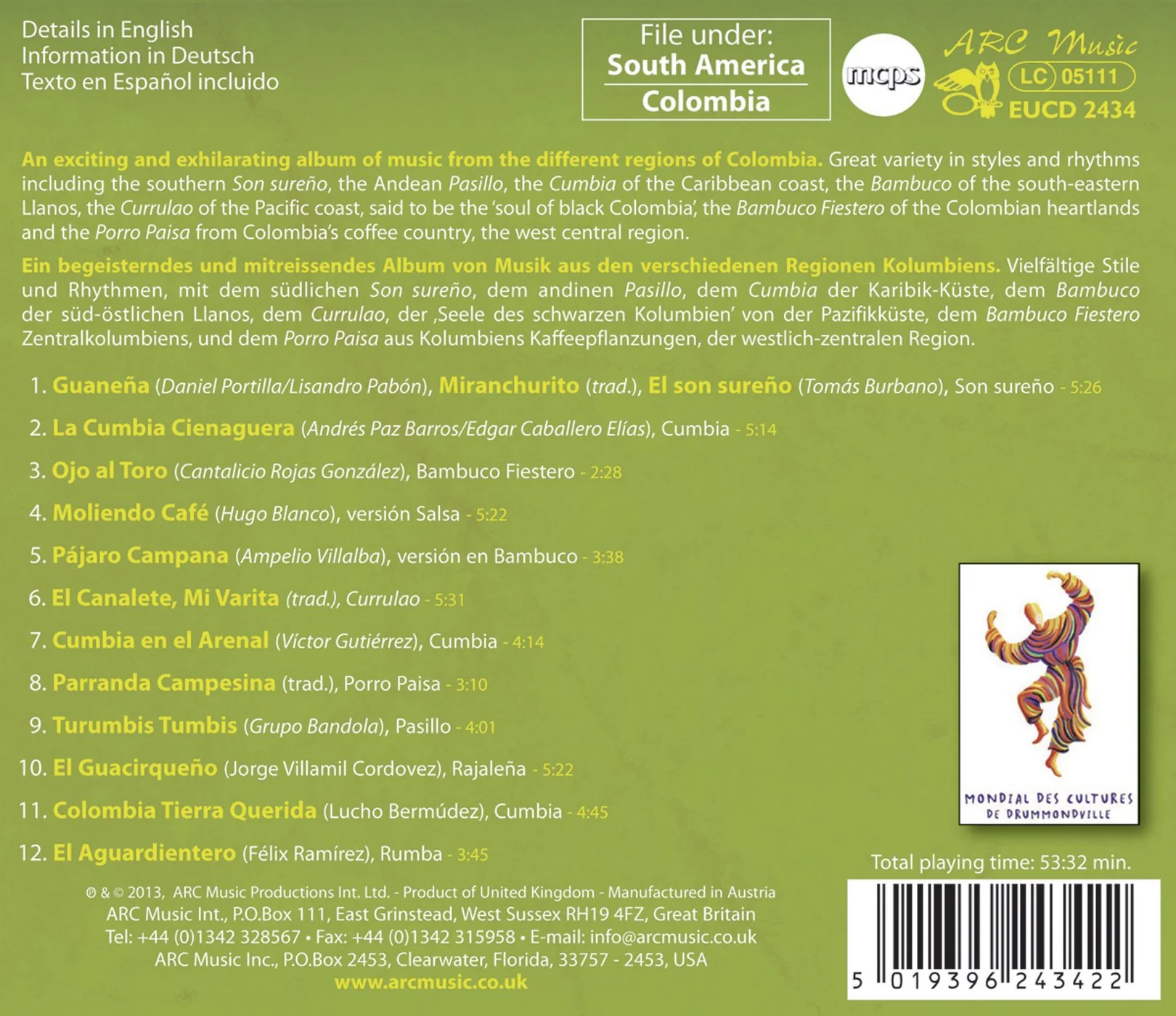 Traditional Songs and Dances from Columbia - Image 2
