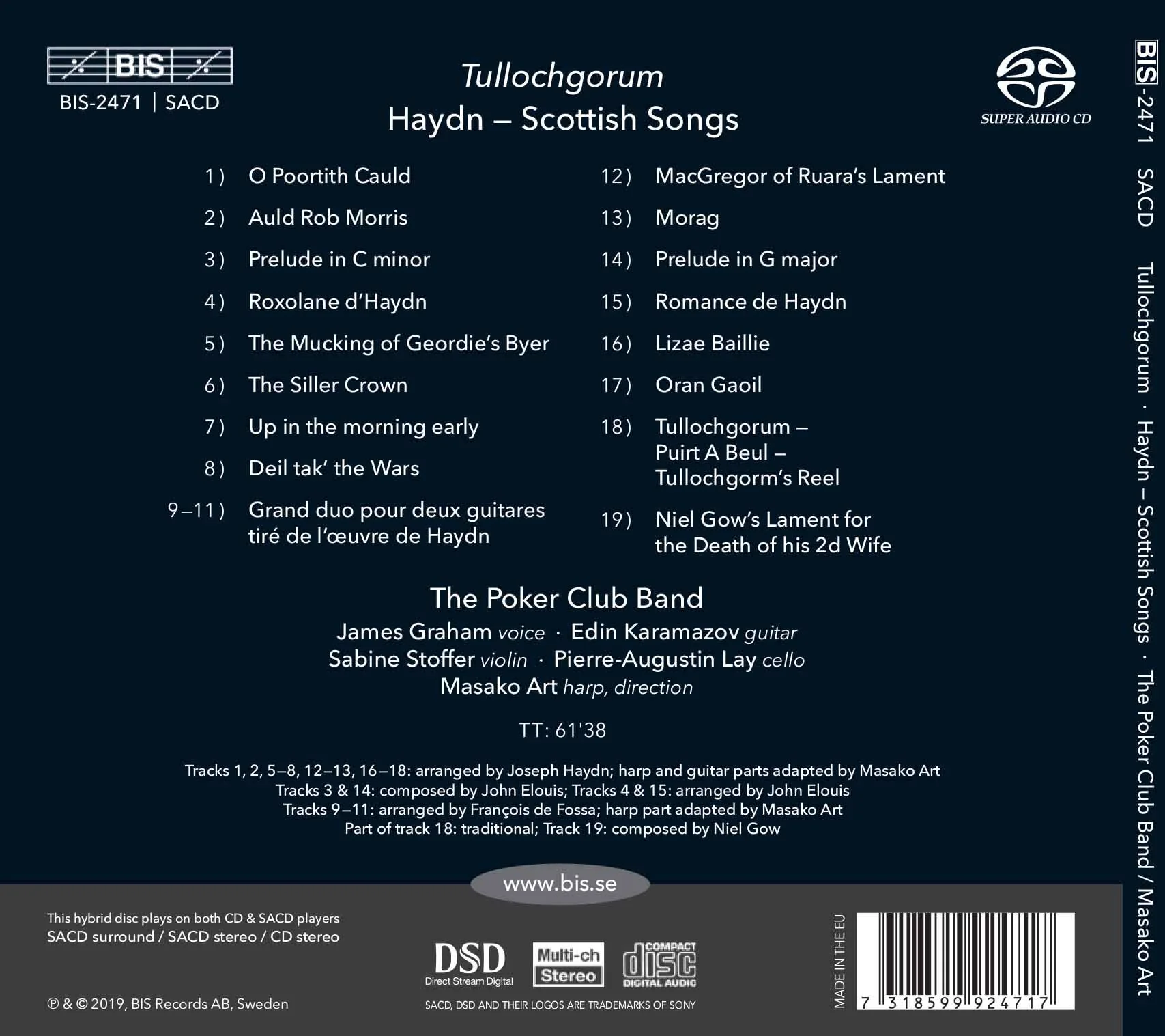 Tullochgorum: Haydn - Scottish Songs / Art, The Poker Club Band - Image 2