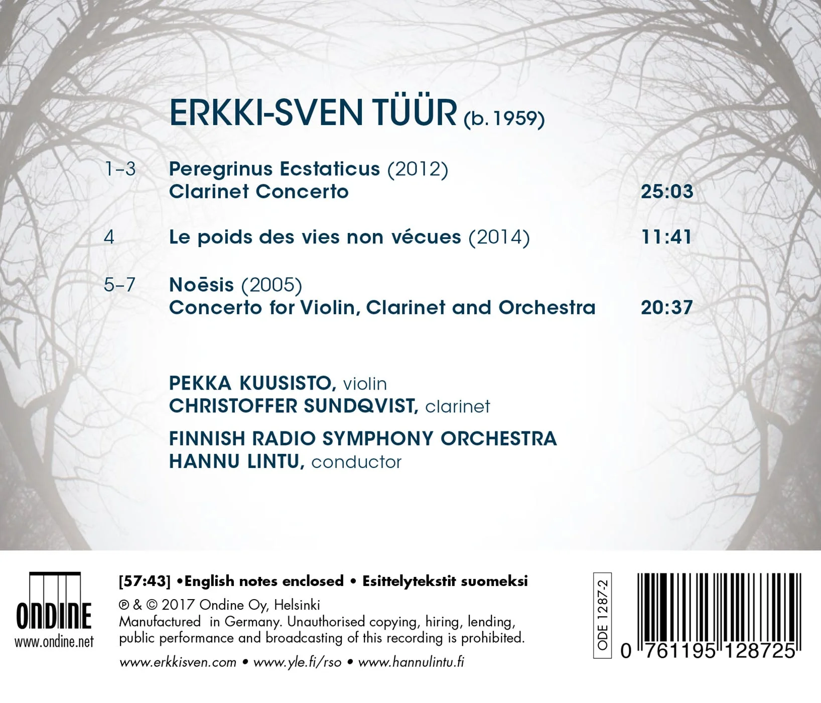 Tuur: Peregrinus Ecstaticus / Lintu, Finnish Radio Symphony - Image 2