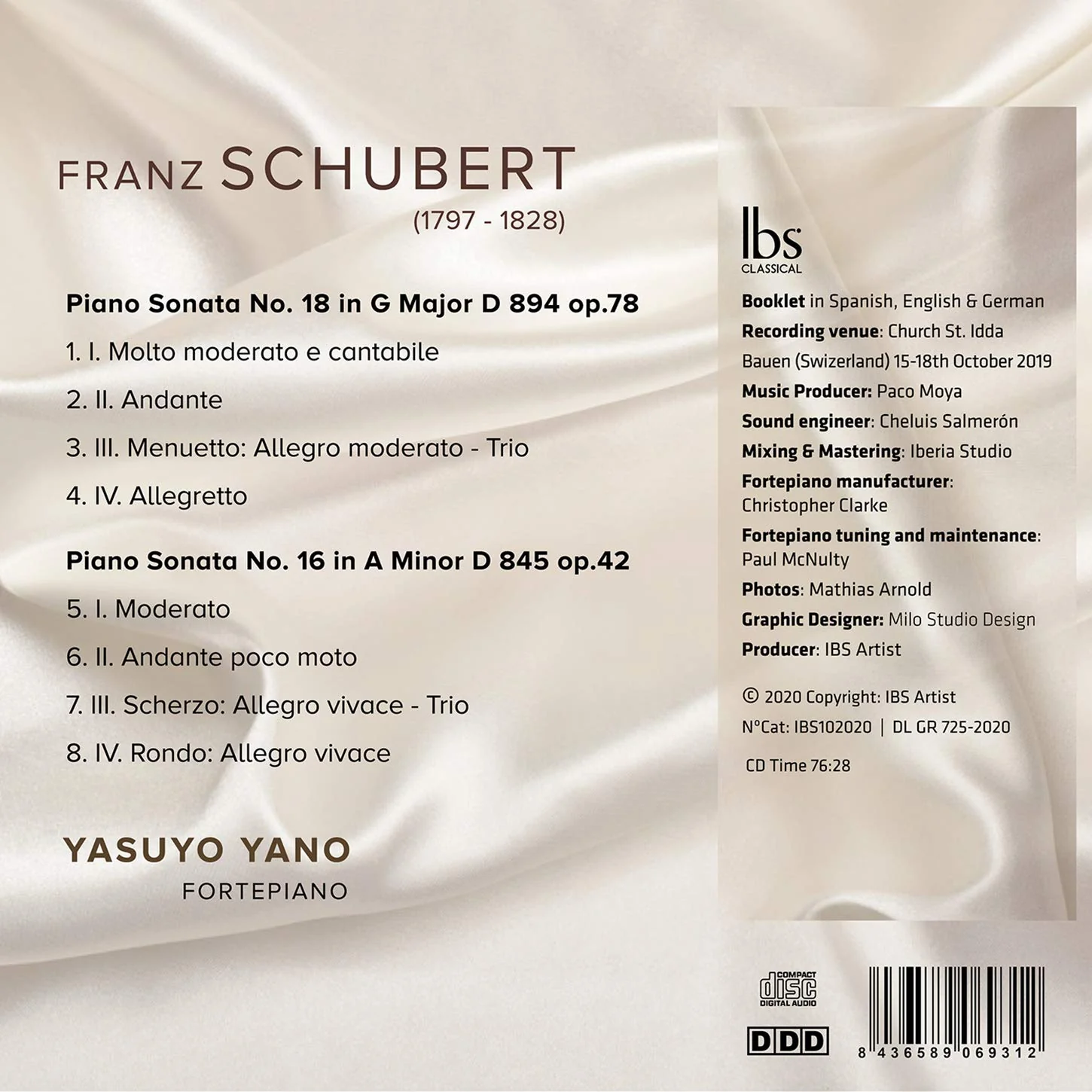 Schubert: Piano Sonatas, Vol. 1 / Yasuyo Yano - Image 2