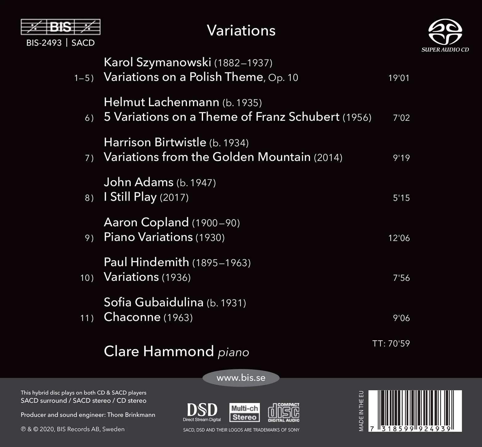 Variations / Clare Hammond - Image 2