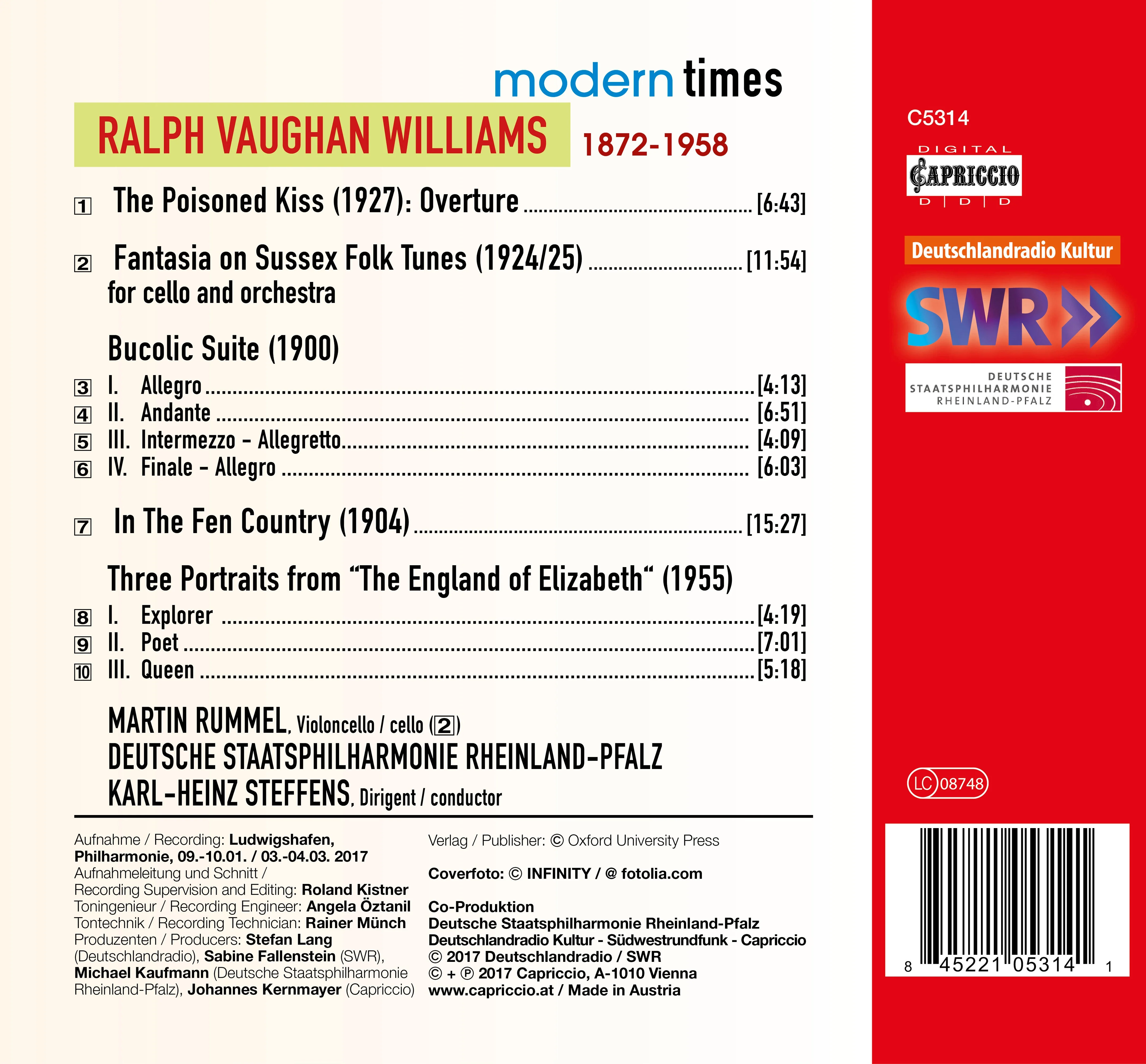 Vaughan Williams: Orchestral Works / Steffens, Rheinland-Pfalz State Philharmonic - Image 2
