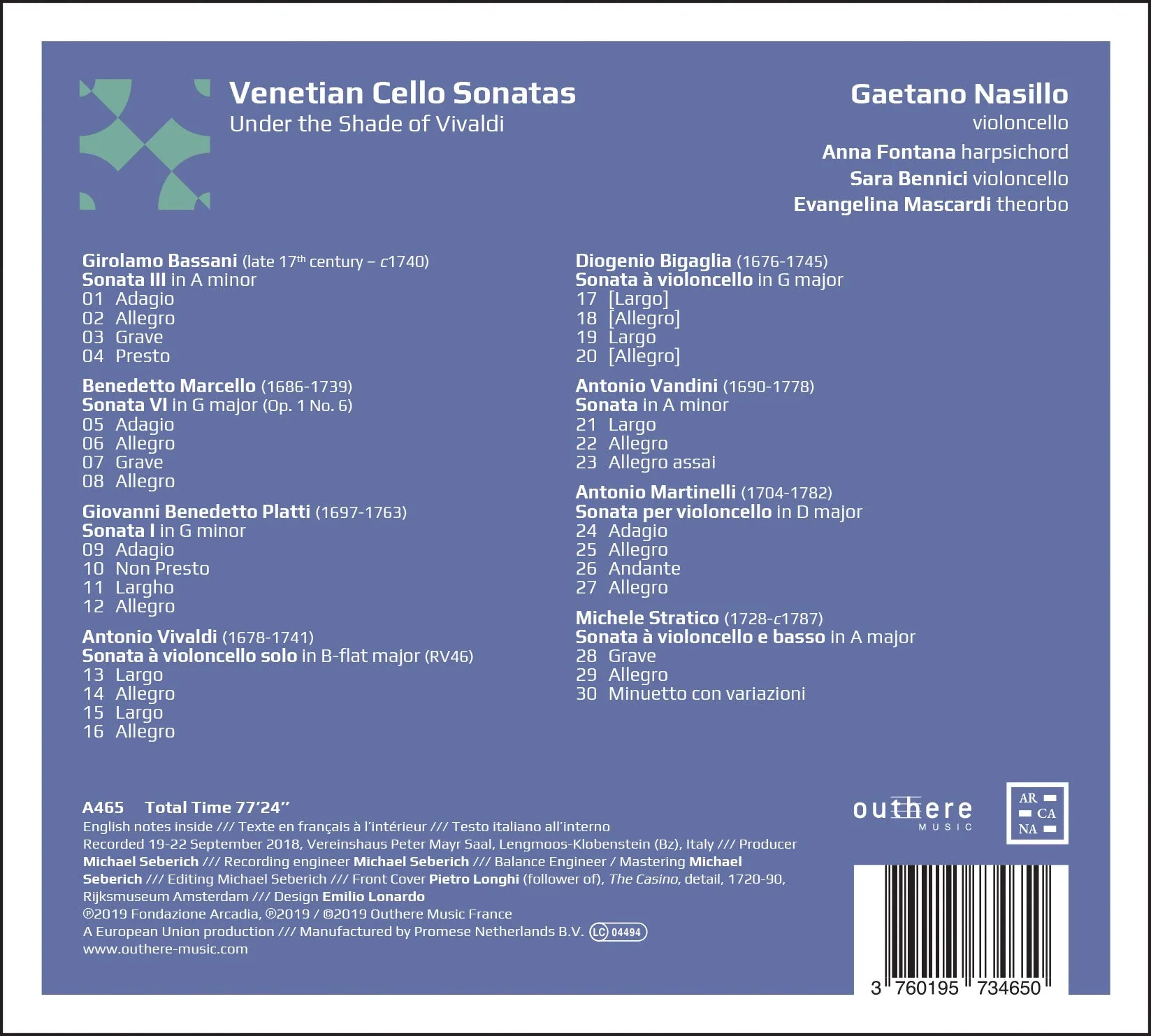 Venetian Cello Sonatas. Under the Shade of Vivaldi - Image 2