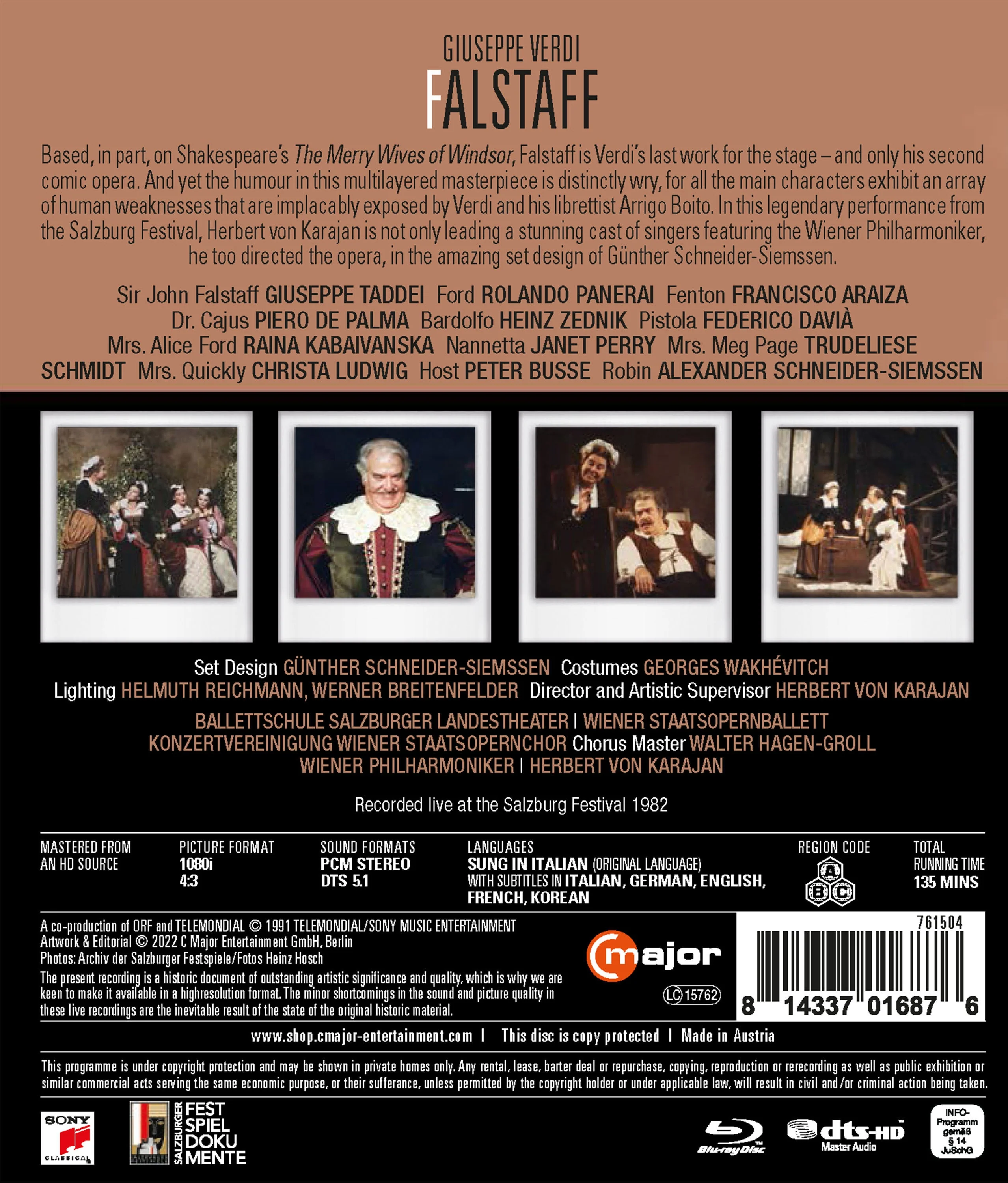 Verdi: Falstaff - Salzburg Festival 1982 / Taddei, Panerai, Aranza, Ludwig, Karajan - Image 2