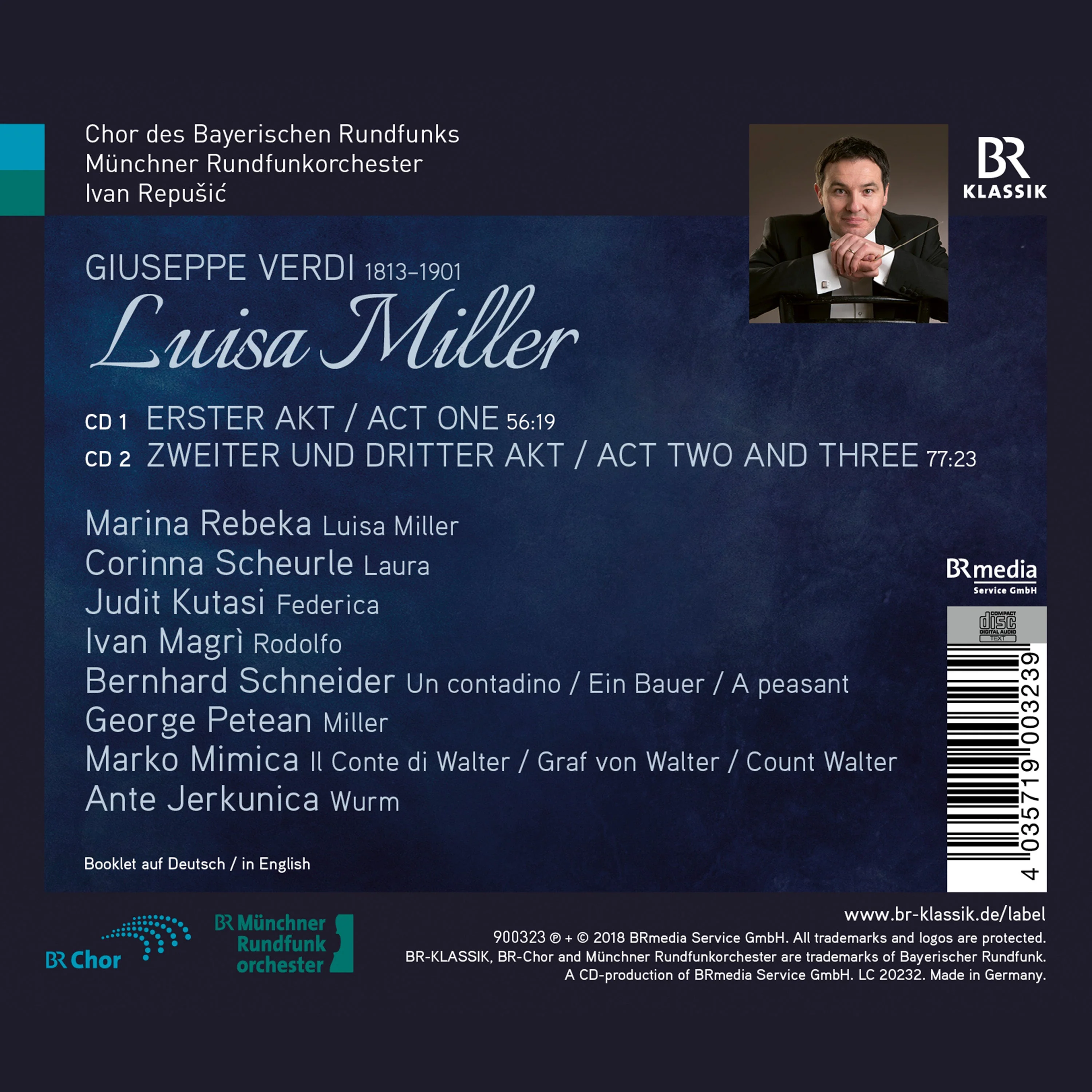 Verdi: Luisa Miller / Rebeka, Scheurle, Repušić, Munich Radio Orchestra - Image 2