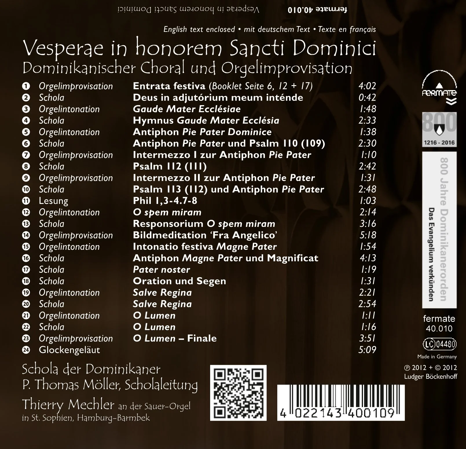 VESPERAE IN HONOREM SANCTI DOMINICI - Image 2