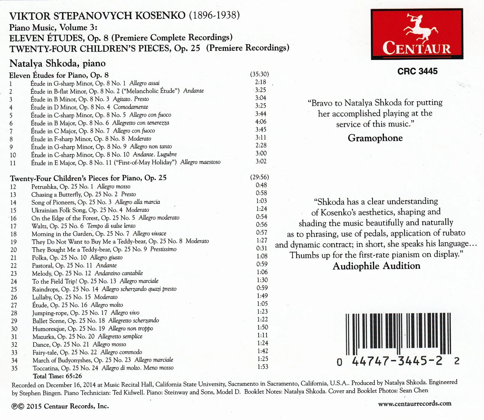 Viktor Stepanovych Kosenko: Piano Music, Vol. 3 - Image 2