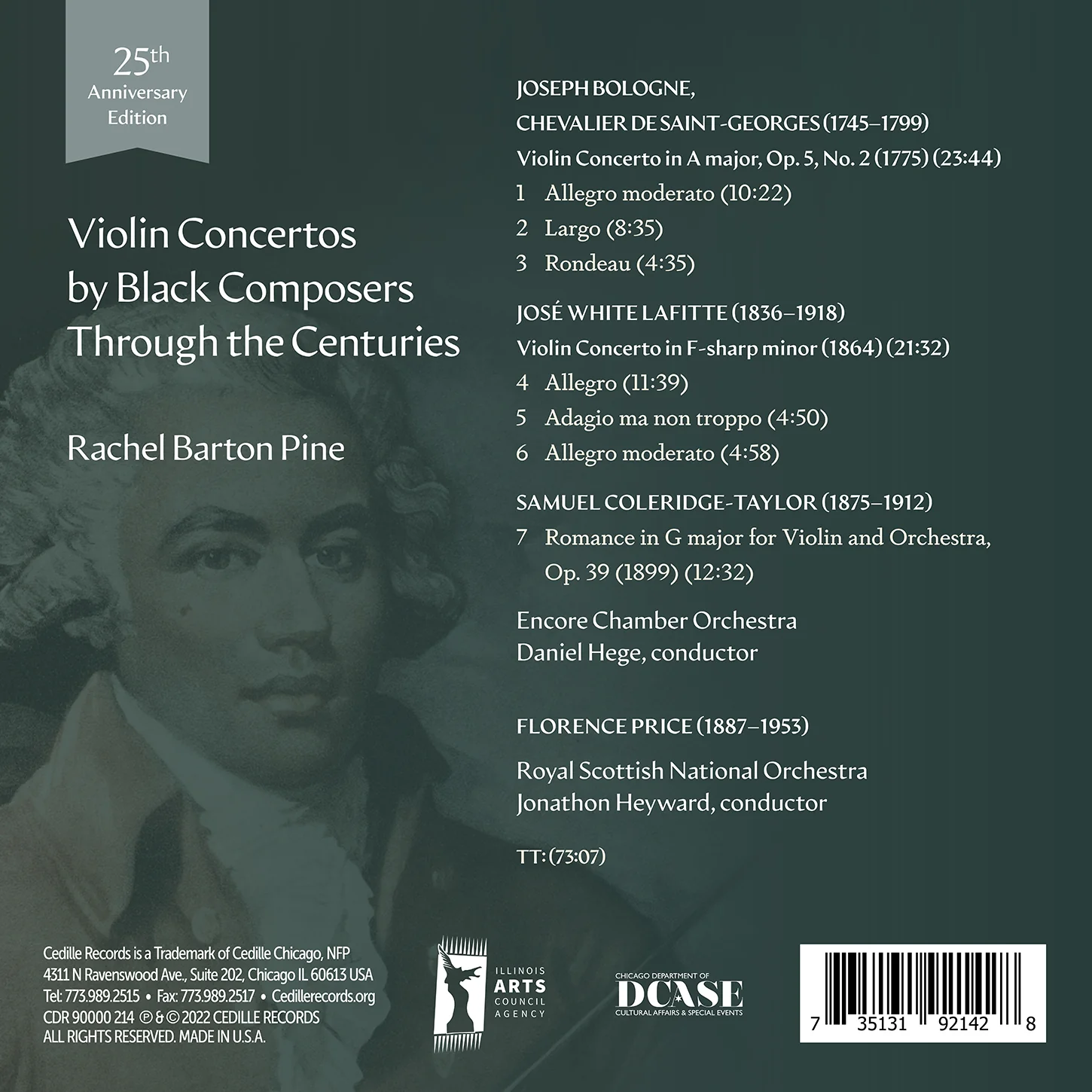 Violin Concertos by Black Composers - 25th Anniversary / Rachel Barton Pine - Image 2