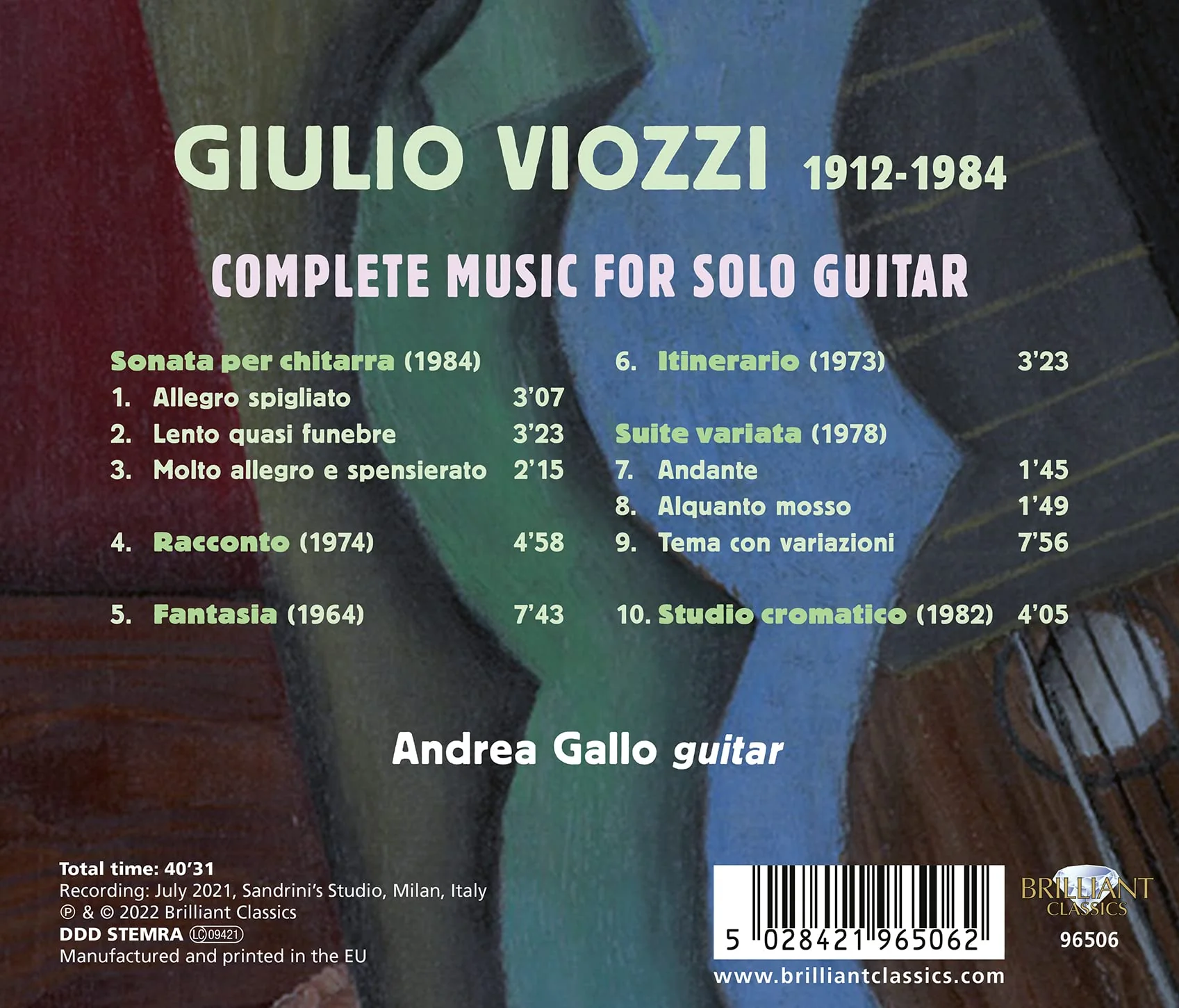 Viozzi: Complete Music for Solo Guitar / Gallo - Image 2