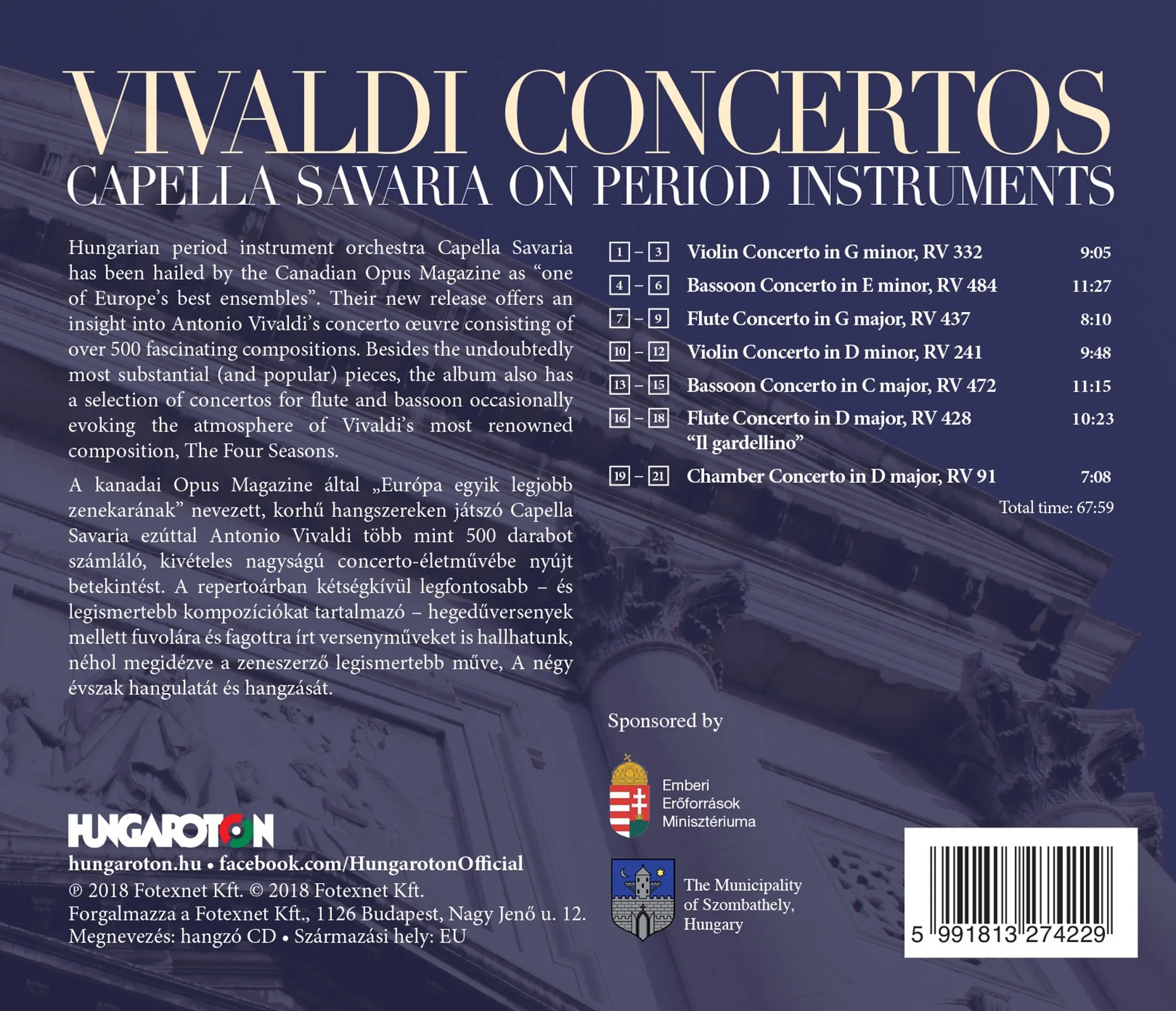 Vivaldi: Concertos / Capella Savaria - Image 2