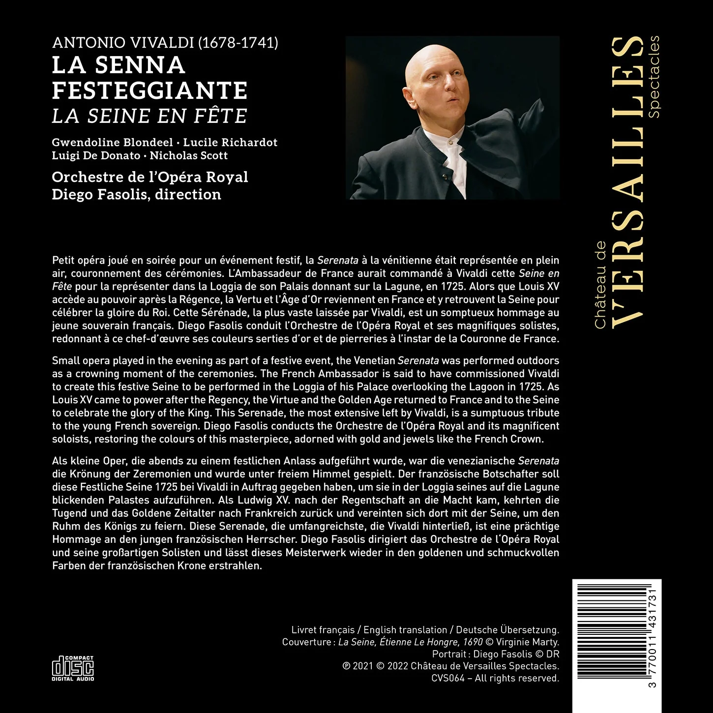 Vivaldi: La Senna Festeggiante / Fasolis, Orchestre de l’Opéra Royal - Image 2