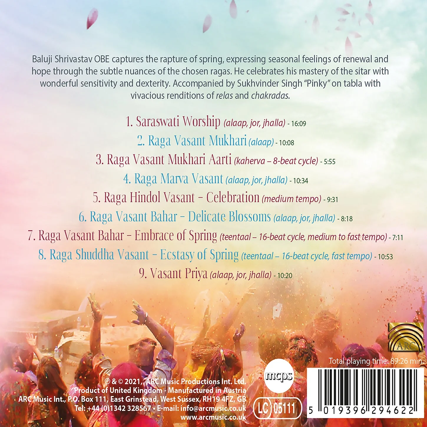 Voice of Flowers - Spring Ragas from India / Baluji Shrivastav - Image 2