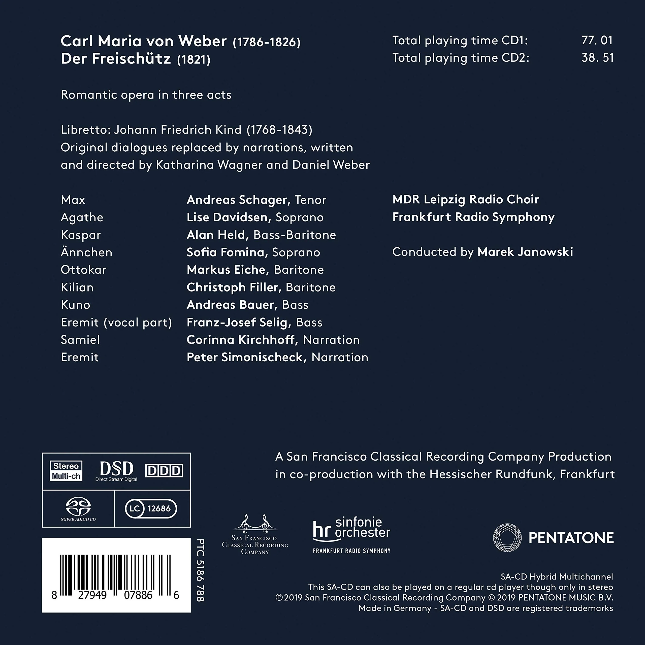 Weber: Der Freischutz / Davidsen, Schager, Janowski, Frankfurt Radio Symphony - Image 2