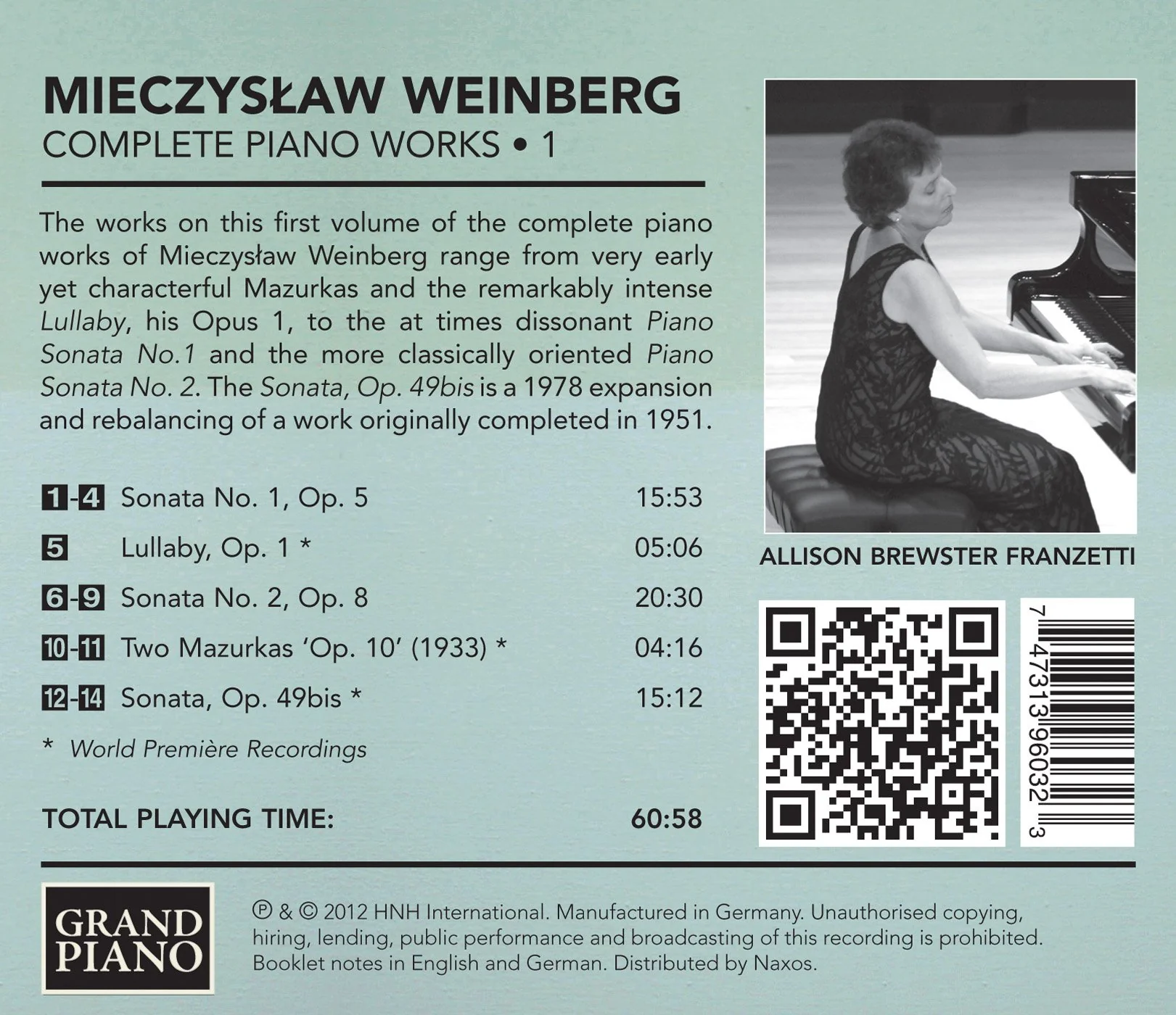 Weinberg: Complete Piano Music, Vol. 1 - Image 2